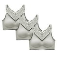thumbnail image 2 of Nmnitkp Push Up Bras for Women Plus Size Lace Wireless Comfortable and Breathable Bra Adjustable Lingerie & Wireless Bras for Women, 2 of 7