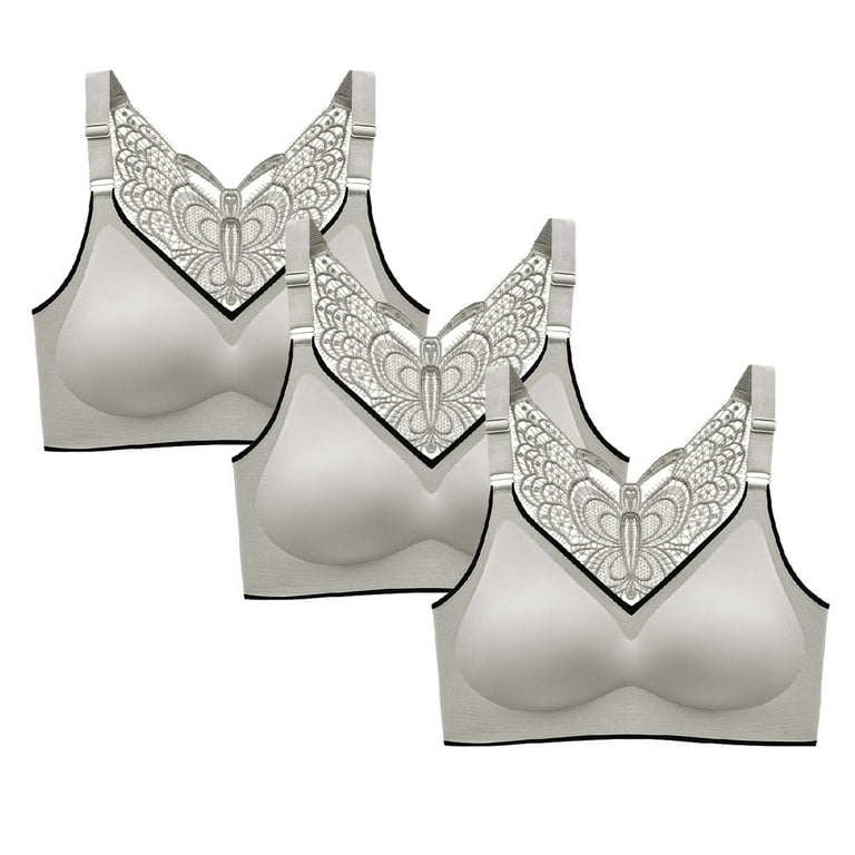 Seamless Wirefree Front Closure Bra Mesh Light Lined Full Coverage Everyday  Bralet with Straps Push Up Lift Supportive