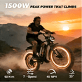 thumbnail image 3 of 1500W Electric Bike for Adults,40mph 48V 15.6AH 20" Fat Tire Electric Bicycle NFC Touch Unlock Full Suspension Moutain Ebike, UL2849, 3 of 8