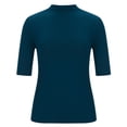 thumbnail image 4 of Birdeem Mode Femmes Été T-Shirt Uni à Col Rond Manches Courtes Blouse Décontractée, 4 of 11