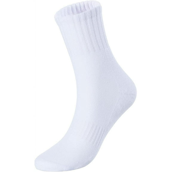 Lian LifeStyle Premium Children's 1 Pair Cotton Sports Socks, Size 3Y-5Y, JH0105, Color White
