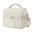 thumbnail image 3 of Bolsa térmica para almuerzo, bolso de mano con cremallera, bolsa térmica para llevar alimentos, para almuerzo, para oficina, viajes, playa, senderismo Beige, 3 of 8