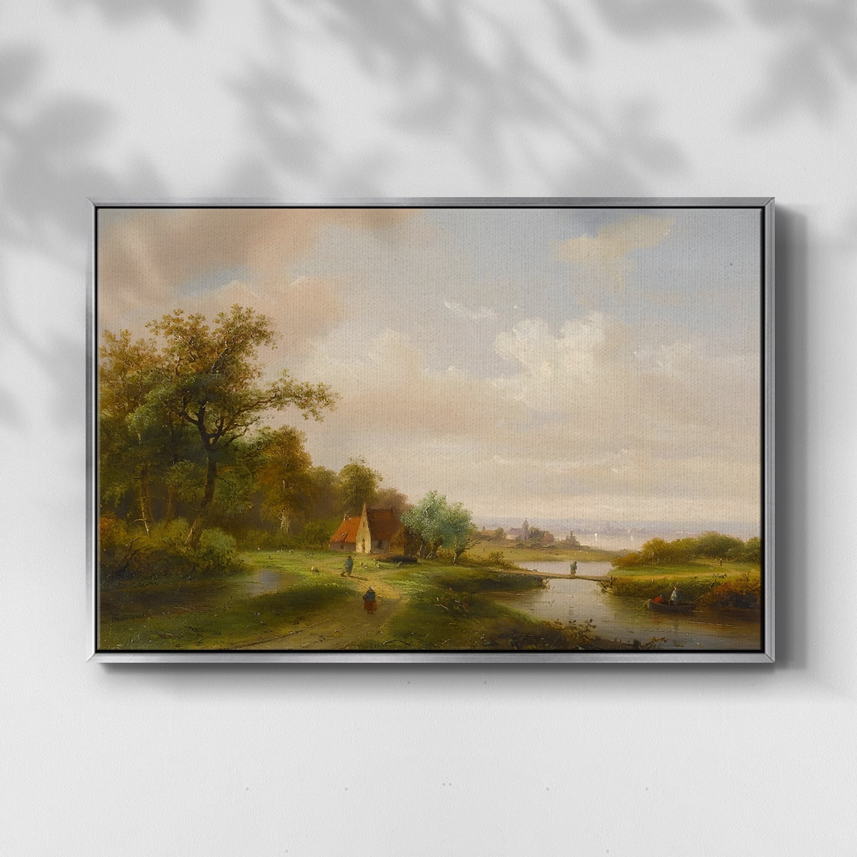 Vintage Animal Print-XII By Wexford Home Framed in Silver Wood Gallery Wrapped Canvas 27 in. x 41 in.
