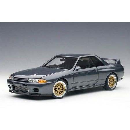 Nissan Skyline GT-R (R32) Gungrey Metallic Wangan Midnight “Reina” 1/18 Diecast Model Car by