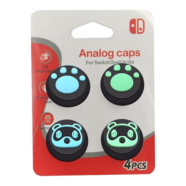 4 PCS Cute Thumb Grip Caps for Nintendo Switch / Lite / OLED, Joy-Stick Button Stick Cover Analog Ergonomic Cap for NS Controller Joy-Cons