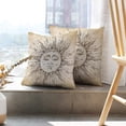 thumbnail image 6 of LALILO Throw Pillow Covers Antique Art Sun Boho Chic Tattoo Cushion Cover 18" x 18", 1503 Pack, 6 of 6