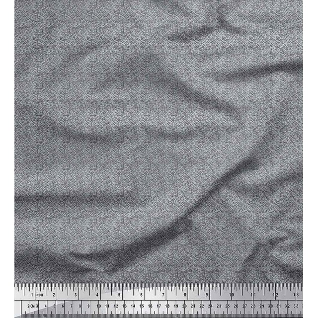 Soimoi Poly Georgette Fabric Marble Stone Texture Small Printed Fabric 1 Yard 42 Inch Wide