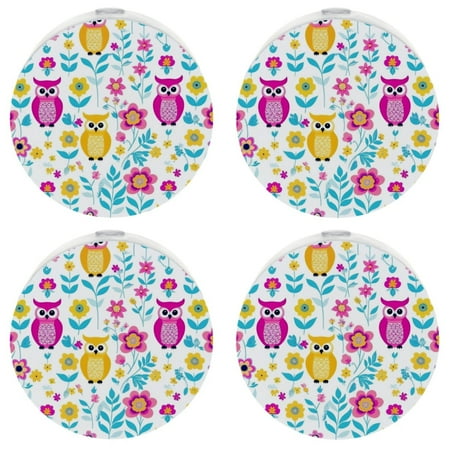 

Automatic Night Lights Plug into Wall for Kids & Adults Owl Floral Dusk to Dawn Sensor Nightlights for Room Bedroom Bathroom Hallway Kitchen