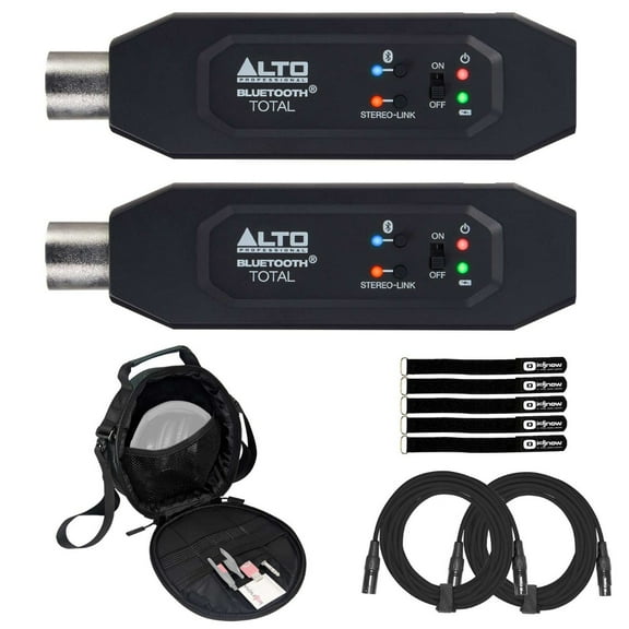(2) Alto Professional Bluetooth Total MKII Bluetooth Audio Adapters with Carry Case Package