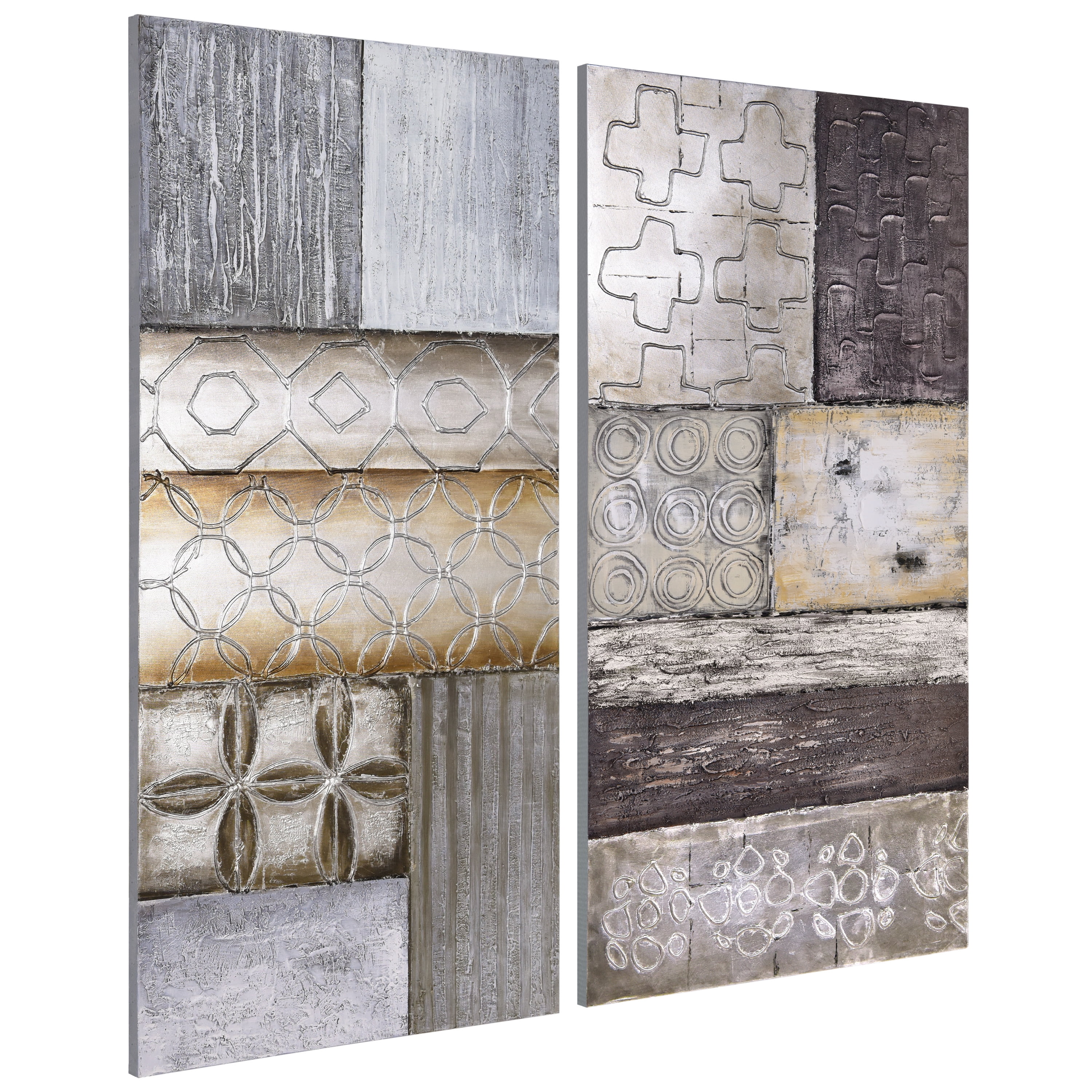 Empire Art Textured Abstract Painting, Set of 2, by Martin Edwards