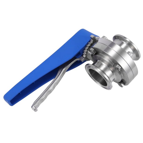 1-1 / 2 Pulgadas 38 Mm Ss304 Acero Inoxidable Sanitario 1.5 Válvula De Mariposa Triple Abrazadera Apretar El Gatillo para Productos Lácteos Caseros