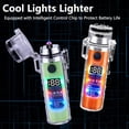 thumbnail image 3 of YOZWOO Electric Lighter - USB Rechargeable Dual Arc Plasma Lighter with LED Flashlight and Compass for Outdoor Adventure, Camping, BBQ, Diving (Orange), 3 of 8