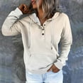 thumbnail image 2 of Long Sleeve Tops for Women Pack Dressy Tops for Women Print Gradient Loose Long Sleeve Button Hoodie Sweater, 2 of 5