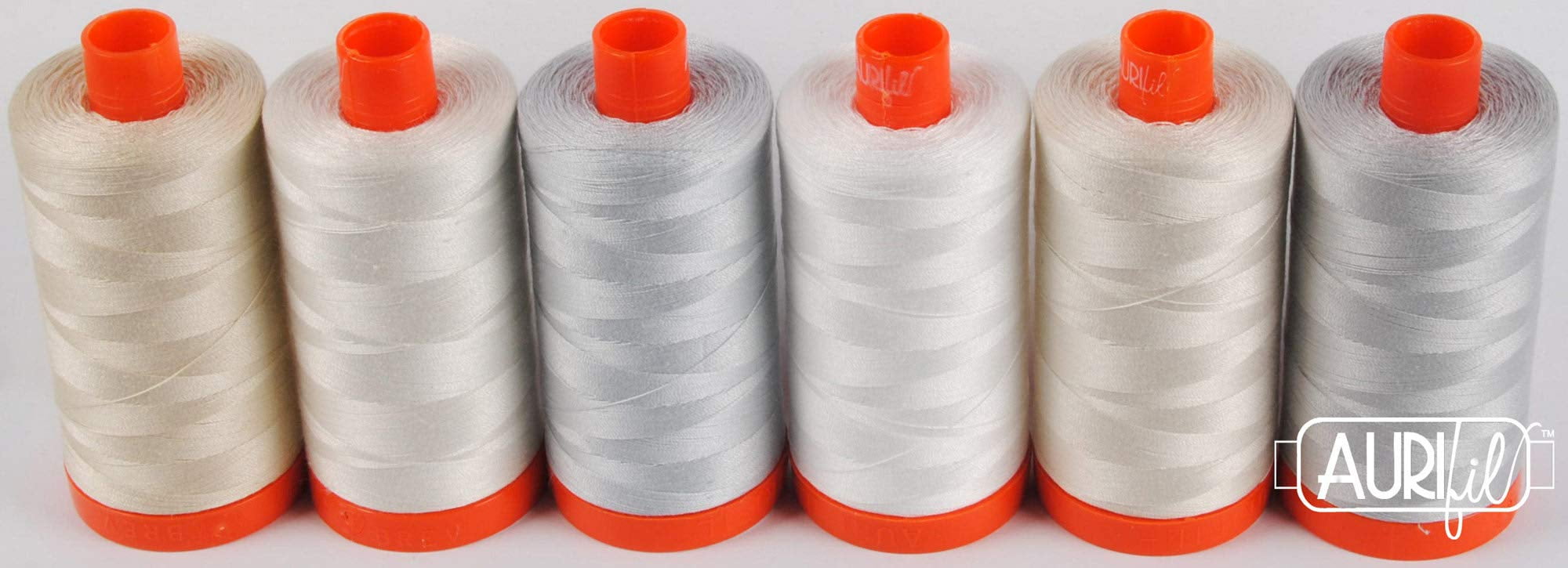 Aurifil Thread Coll 50wt EBurns QID Neutrals 6pc