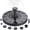 13CM, variant on Solar Pump Floating Bird Bath Water Pump, Adjustable Spray Height 20-24 in, Different Nozzles, Auto-Pump in 3 Secs Under Direct Sun, for Garden Patio Pond Pool Outdoor