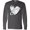 Light Charcoal Grey, variant on Inktastic Lung Cancer Awareness White Ribbon Around Heart Long Sleeve T-Shirt