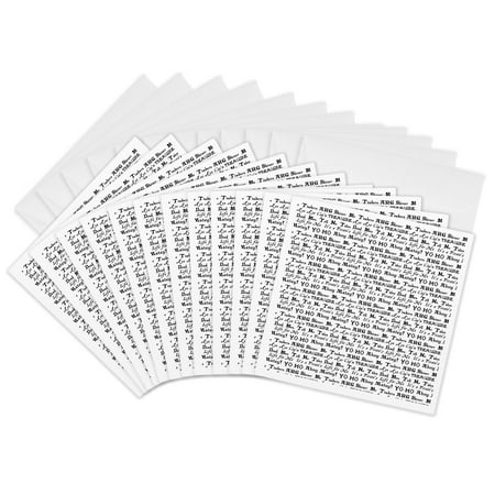 3dRose, Pirates Life word art, 12 Greeting Cards with envelopes