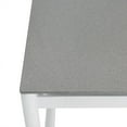 thumbnail image 3 of Dex 63 Inch Outdoor Dining Table, Rectangular, Teak Accents, Stone, White, 3 of 5