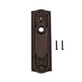 thumbnail image 3 of Renovators Supply Door Back Plate Antique Brass Beaded without Keyhole 7 1/4" H, 3 of 7