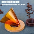 thumbnail image 6 of Coffee Filter Mug under $5! CQCYD Reusable Glass Coffee Filter Mug, Portable Hand Brew Dripper with Removable Wooden Base, Pour Over Coffee Maker, 6 of 6