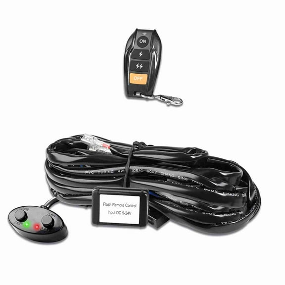 Fog Light Wiring Harness Kit LED Light Wiring Harness Kit, Safe And , Versatile For Off Road Vehicles, ATVs, UTVs, Trucks, And Boats, With 4 Key Remote Control