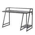 thumbnail image 3 of Furniture of America Sanue Metal Writing Desk with USB in Light Gray, 3 of 8