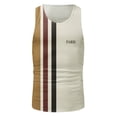 thumbnail image 4 of Mens Tank Top Casual Striped Print Round Neckline Vest Daily Loose Fit Breathable Refreshing Workout Tanks Sizes 2XL, 4 of 5