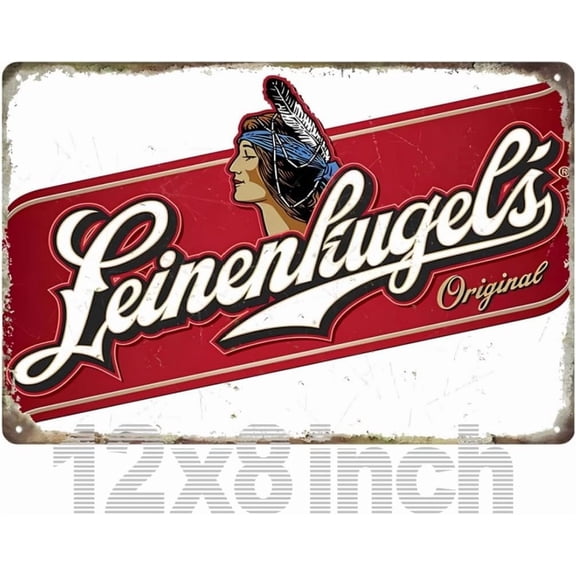 Leinenkugols Decorative Metal beer mancave Beer Bar Tin Signs 12x8 Inchs-white