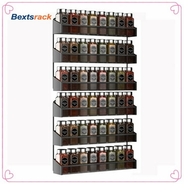3-Tier Tilt-Down Spice Drawer Organizer – Fits In Cabinet, Holds 18 Jars, Silver Finish