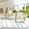 thumbnail image 5 of Yayeee Dish Drying Mat for Kitchen Counter 18"x24" Microfiber Absorbent Pad, Cute Nautical Pattern, 5 of 7