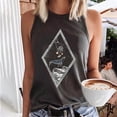 thumbnail image 2 of Tops casuales de verano sin mangas para mujer Tops de chaleco sin mangas con estampado de cuello redondo Pompotops lopia996466, 2 of 8