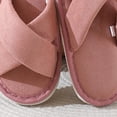 thumbnail image 6 of uublik House Fuzzy Slippers for Women Open Toe Memory Foam House Shoes Indoor Outdoor Non Slip House Slides, Pink, 6 of 7