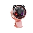 thumbnail image 2 of COM1950s Clip on Fan USB Rechargeable, Portable Desk Fan Mini with Ambient Light and Bear Ear Design, Quiet Stroller Fan for Dorm, Office and Travel, 2 of 6