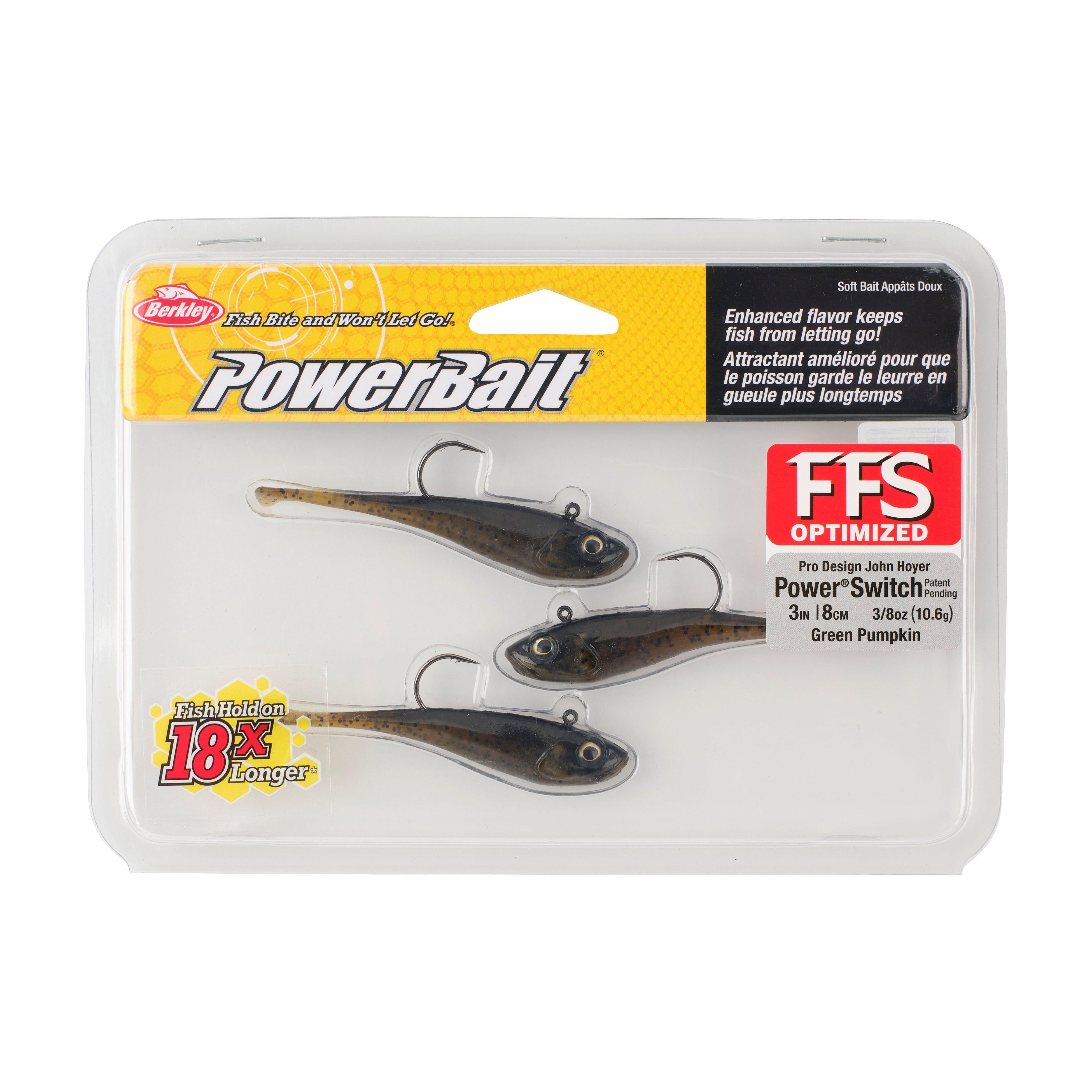 Berkley PowerBait® Power® Switch, 3 in, Green Pumpkin