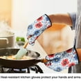 thumbnail image 4 of Cute Oven Mitts,Pioneer Flower Floral Print Pattern Oven Mitt 2-Pack Set,Kitchen Gloves for Oven,Heat Resistant Oven Mitts 7.7"x12", 4 of 7