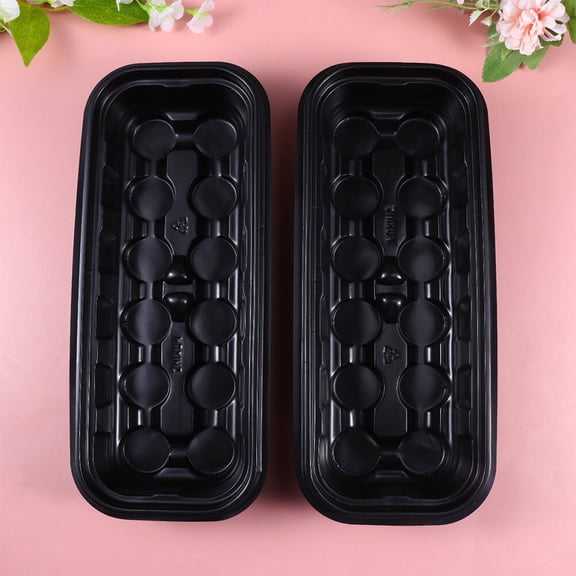 LULULION Grow Trays Plant Germination Box Plastic 5 Sets for Windowsill Garden