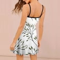 thumbnail image 2 of Elegant Green Leaf Branch Pattern Slip Dress Dresses For Woman Fairy Dress, 2 of 6
