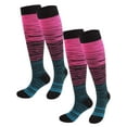 thumbnail image 2 of Gustave Plus Size Compression Socks for Women Men 2 Pairs Wide Calf Knee High Support Stockings Circulation Socks for Nurses, Pregnancy, Athletic, Running, Travel, 2 of 8