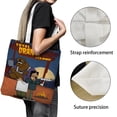 thumbnail image 3 of Total Drama Island Bolso de tela con estampado de lienzo para mujer, bolsa de compras reutilizable y estética, con cremallera interior, regalo para mujer, 35 × 40 cm., 3 of 6