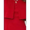 thumbnail image 5 of INSPIRE CHIC Women's Formal Sheath Dress Sets Elegant Cocktail Wedding Guest 2pc Dresses with Cape M Red, 5 of 6