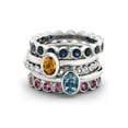thumbnail image 2 of Gem & Harmony 2/5 Carat (Ctw) Solitaire Oval Aquamarine Ring in Sterling Silver for Women, 2 of 5