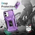 thumbnail image 3 of Allytech Rugged Case for iPhone 16 Plus, [Slide Camera Cover] [360° Rotating Kickstand] [Military Protection] [Magnetic Car Mount] Non-Slip Anti-Scratch Shockproof Heavy Duty Case - Purple, 3 of 8