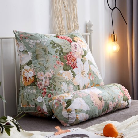 Medium/Large Size Wedge Shaped Reading and TV Pillow with Adjustable Neck Pillow, 17.7*19.7*8.7inch/23.6*19.7*8.7inch
