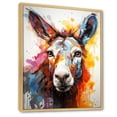 thumbnail image 2 of Designart "Pop Art Donkey I" Animals Framed Wall Art - Traditional Grey Donkey Bedroom Framed Canvas Wall Art, 2 of 6