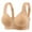 Beige, variant on Everyday Bras for Women Front Button Lift & Support Wire-Free Everyday Bras Thick Strap Comfy Breathable Sports Bras for Women High Impact,Beige,38