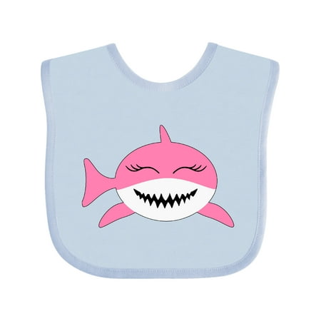 

Inktastic Cute Pink Shark Gift Baby Boy or Baby Girl Bib