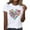 White 01, variant on Womens Short Sleeve T-Shirts Polyester Casual Sunflower Butterflies Printed Graphic Base Tee Shirt Summer Tops (XL, White 01)