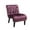 Purple, variant on Tcbosik Velvet Accent Chair, Upholstered Armless Side Chair for Living Room, Modern Lounge Chair with Tufted Back and Rolled Edge Design, Comfy Reading Chair with Solid Rubber Wooden Legs, Purple