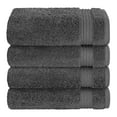 thumbnail image 5 of Cotton Paradise 100% Cotton Turkish 4 Piece Hand Towel Set, Soft Absorbent Face Towels Clearance Set, Dark Gray, 5 of 6