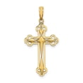 thumbnail image 3 of 10K Yellow Gold Reversible Cross Charm Pendant Necklace with Chain, 3 of 5